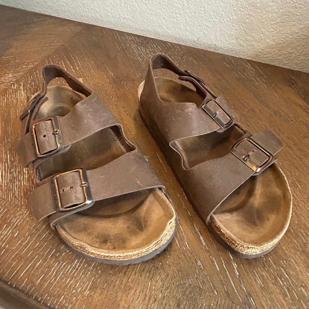 Birkenstock Brown Double Strap Sandals size 38